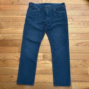 True Religion Geno Corduroy Relaxed Slim Blue Pants 36x30